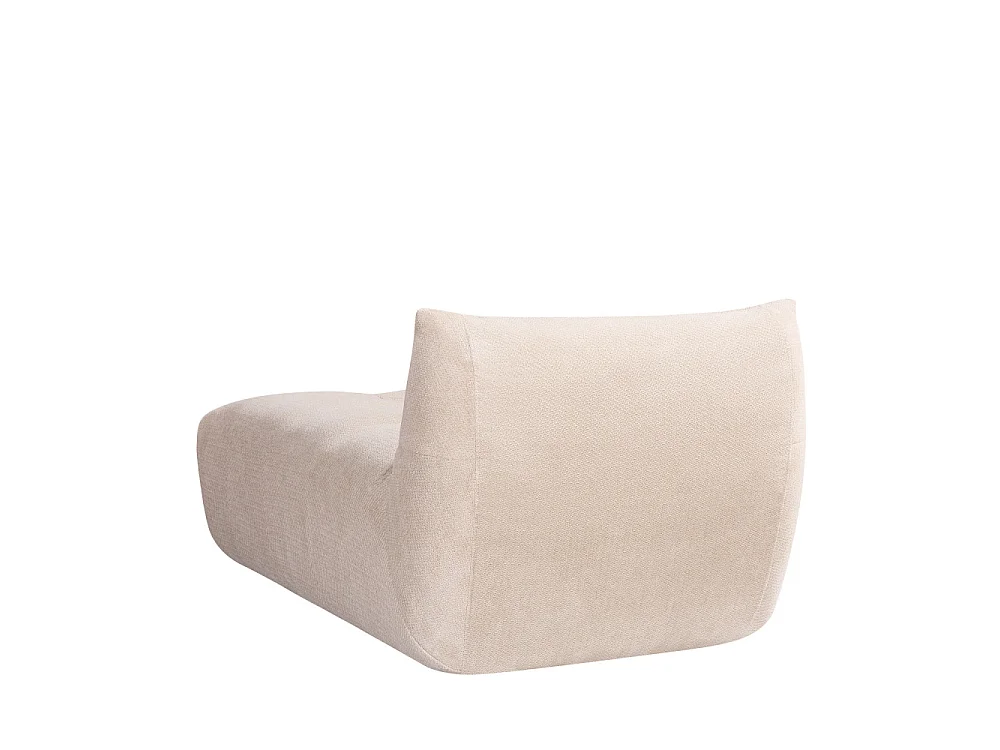 Alba - Chauffeuse lounge compressée 1 place en tissu - Beige