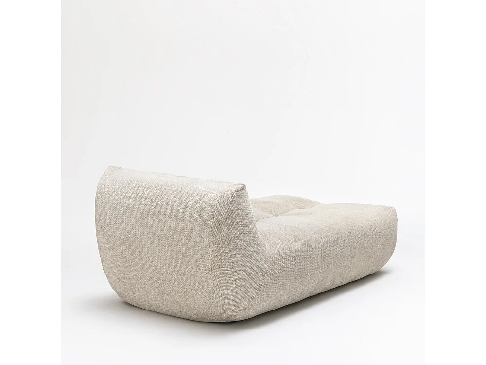 Alba - Chauffeuse lounge compressée 1 place en tissu - Beige