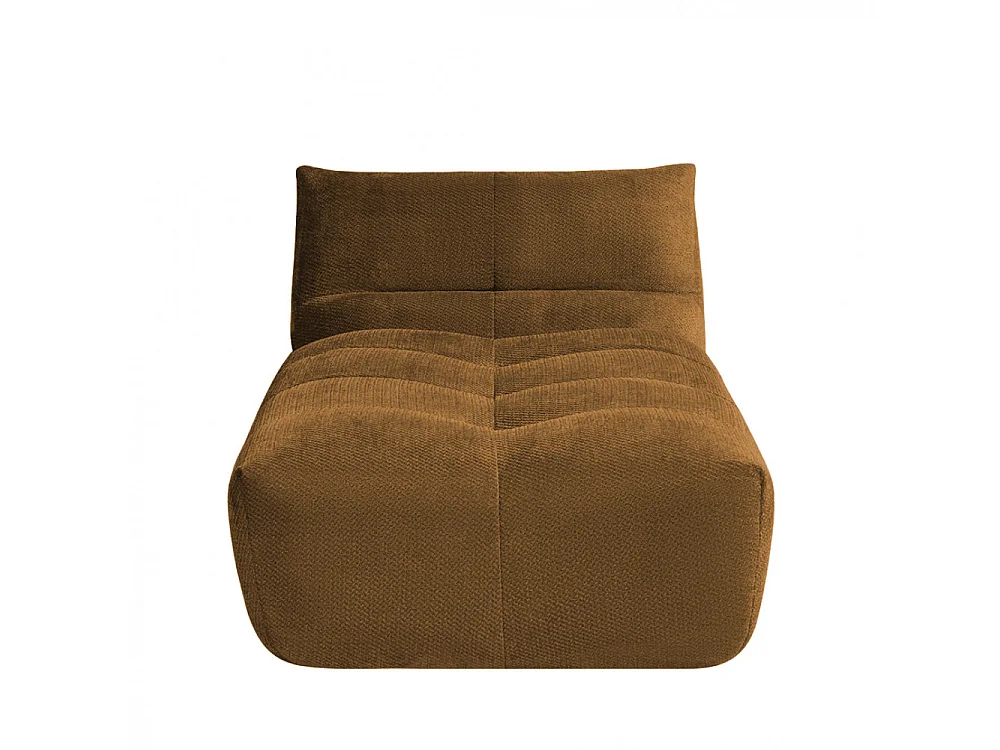 Alba - Chauffeuse lounge compressée 1 place en tissu - Bronze