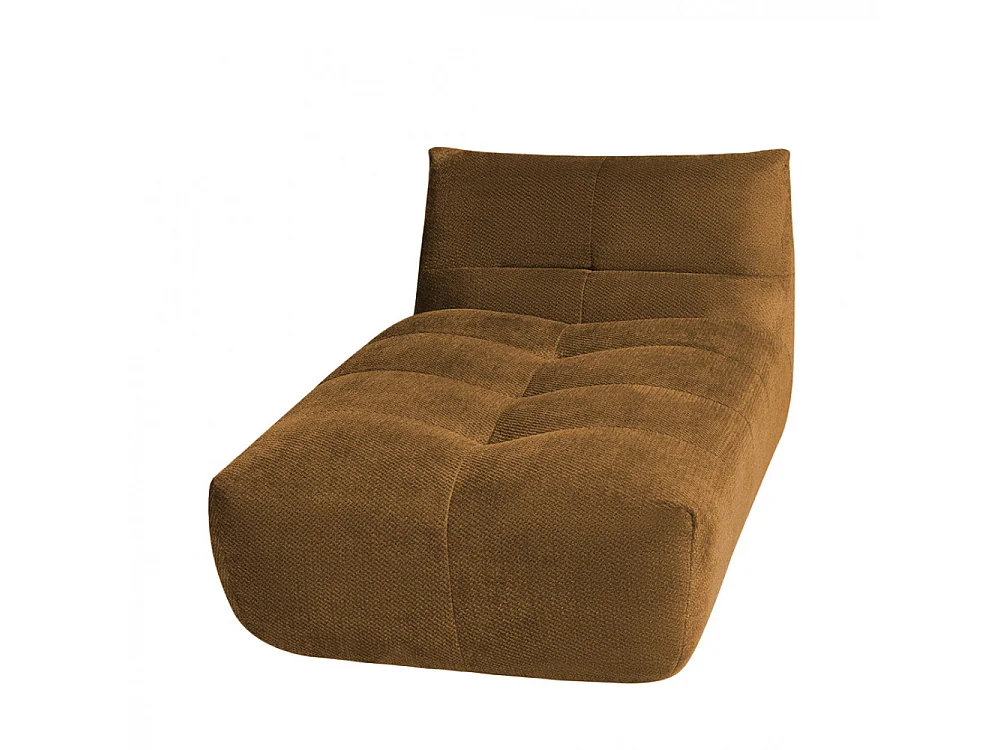 Alba - Chauffeuse lounge compressée 1 place en tissu - Bronze