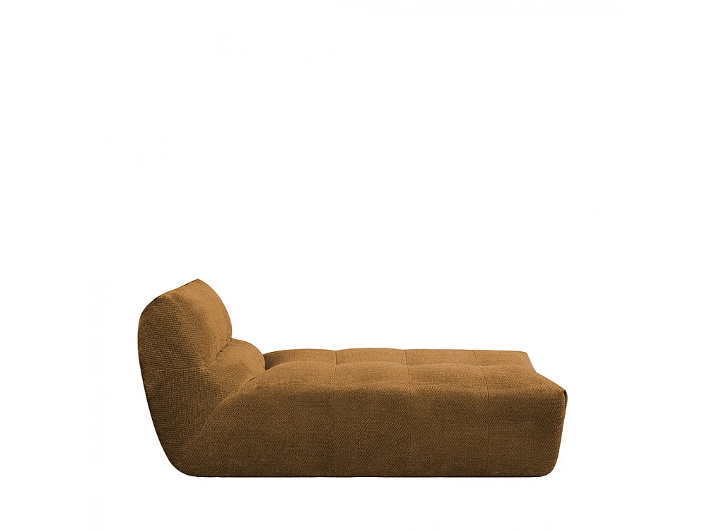 Alba - Chauffeuse lounge compressée 1 place en tissu - Bronze