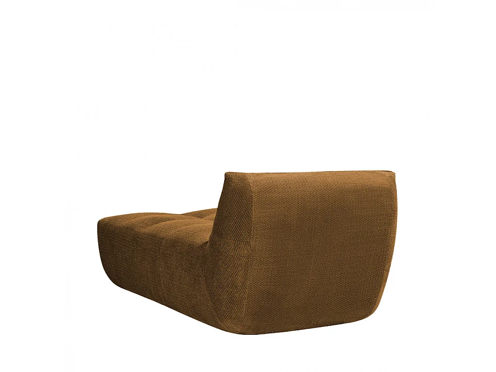 Alba - Chauffeuse lounge compressée 1 place en tissu - Bronze