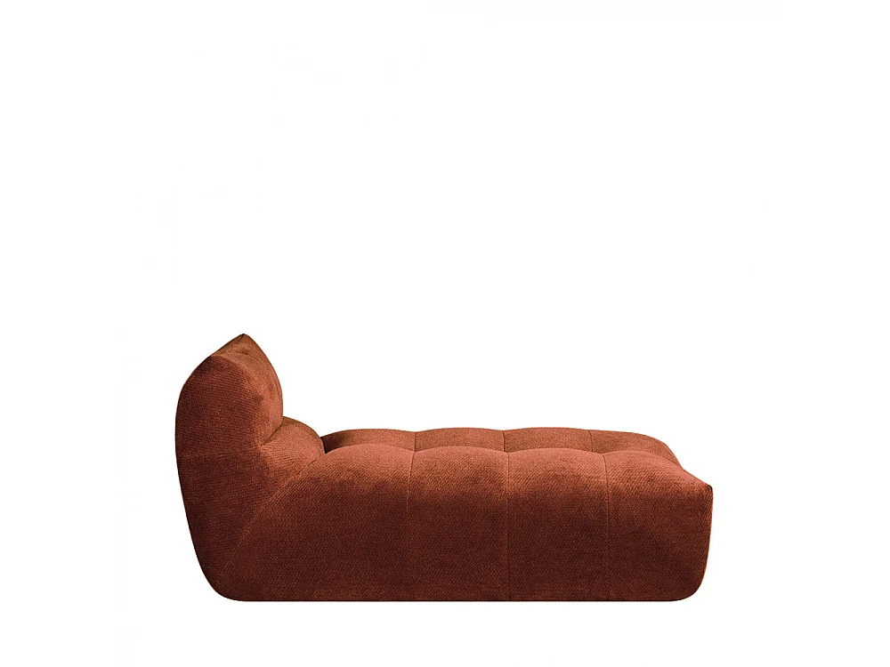 Alba - Chauffeuse lounge compressée 1 place en tissu - Rouille