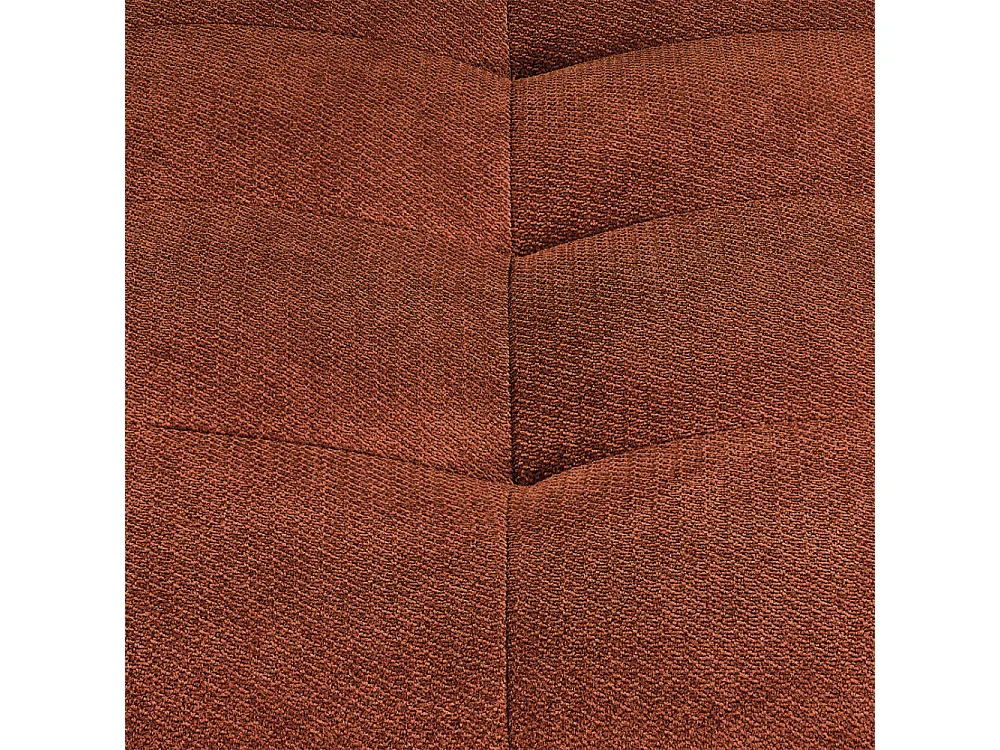 Alba - Chauffeuse lounge compressée 1 place en tissu - Rouille