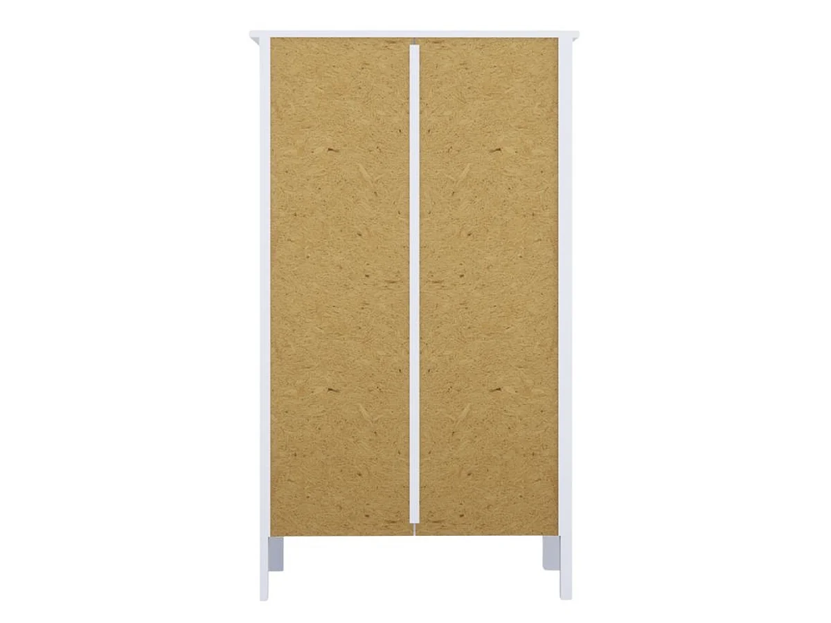Chiffonnier à 5 tiroirs meuble de rangement coloris blanc - Longueur 76,2 x Hauteur 80,9 x Profondeur 39,5 cm