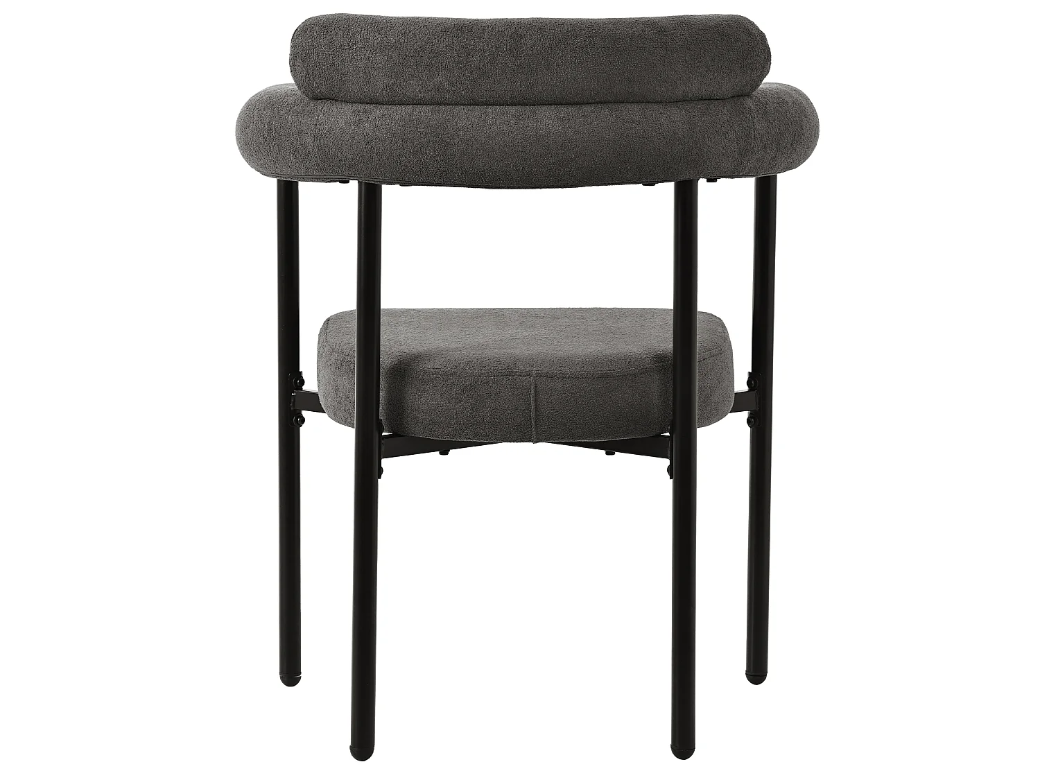 Set of 4 velvet chairs - with armrests - Gray