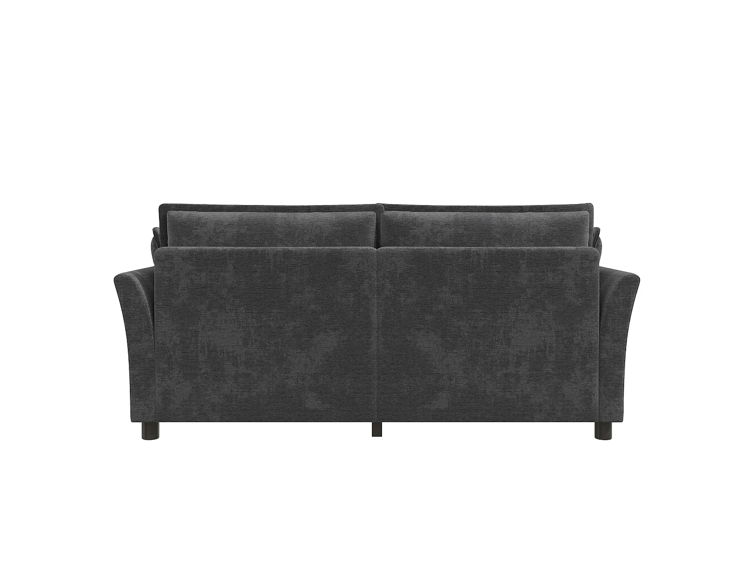 2-sitssoffa design "Molneffekt" i chenilletyg, ergonomisk loveseat med 2 kuddar, robust konstruktion för litet vardagsrum - grå