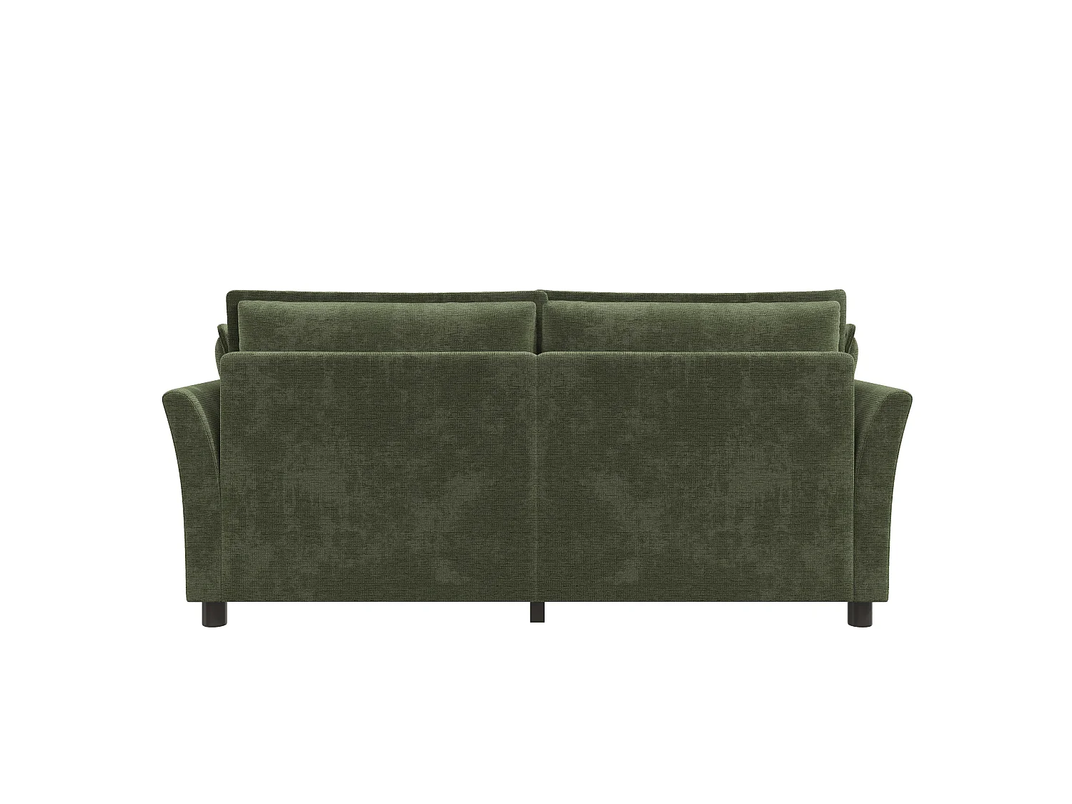 2-sitssoffa design "Molneffekt" i chenilletyg, ergonomisk loveseat med 2 kuddar, robust konstruktion för litet vardagsrum - grön