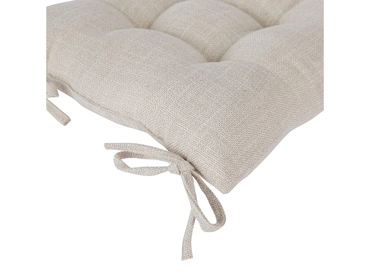 Galette de Chaise "Clem" 38x38cm Beige Lin