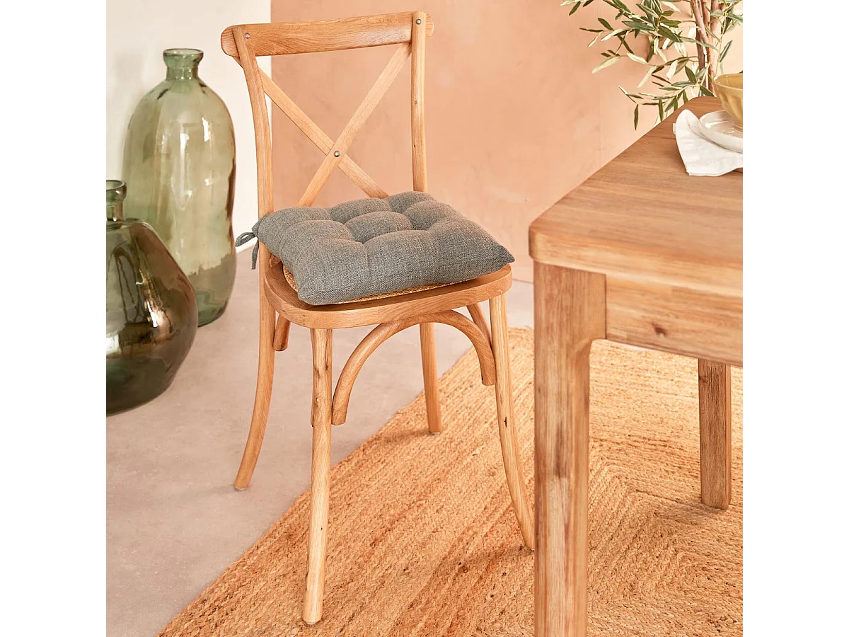 Galette de Chaise "Clem" 38x38cm Vert Tilleul