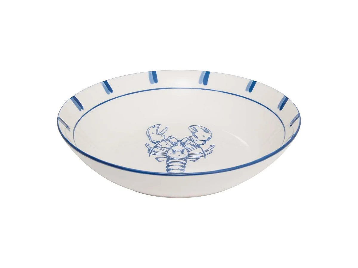 Lot de 6 Assiettes Creuses "Océania" 20cm Bleu