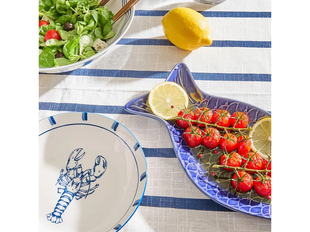 Lot de 6 Assiettes Creuses "Océania" 20cm Bleu