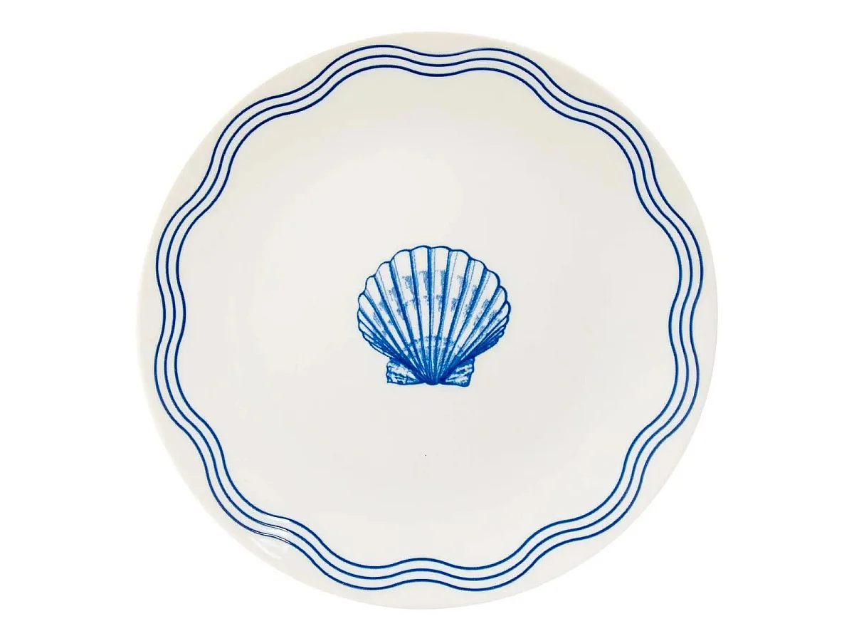 Lot de 6 Assiettes à Dessert "Océania" 19cm Bleu