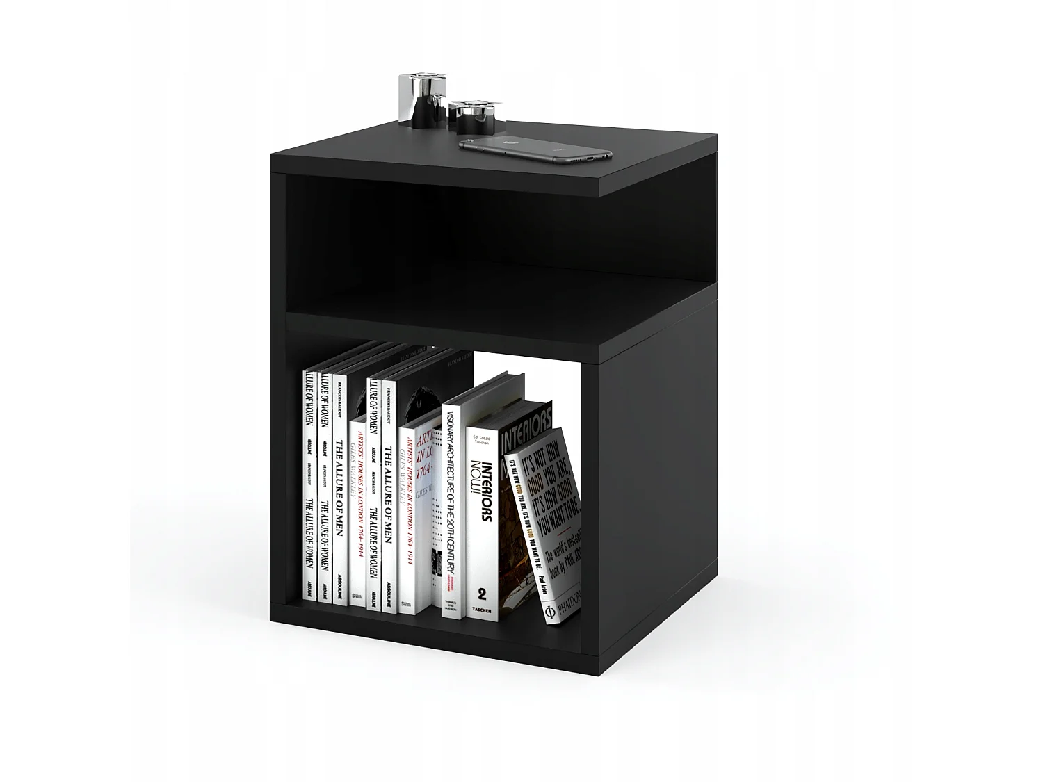 Szafka Nocna Stiv-Meble 32cm Stolik Czarny Mat 32x30x41 cm 1szt.
