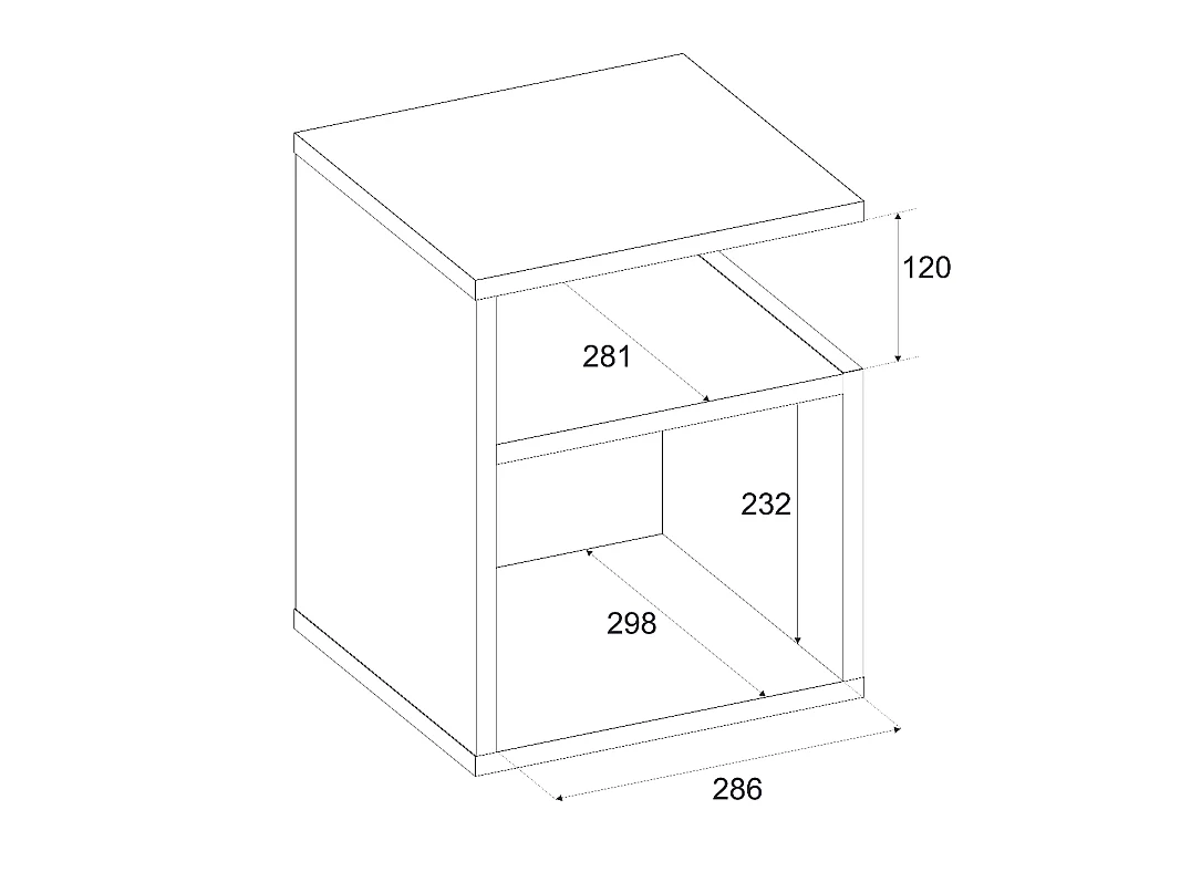 Szafka Nocna Stiv-Meble 32cm Stolik Czarny Mat 32x30x41 cm 1szt.