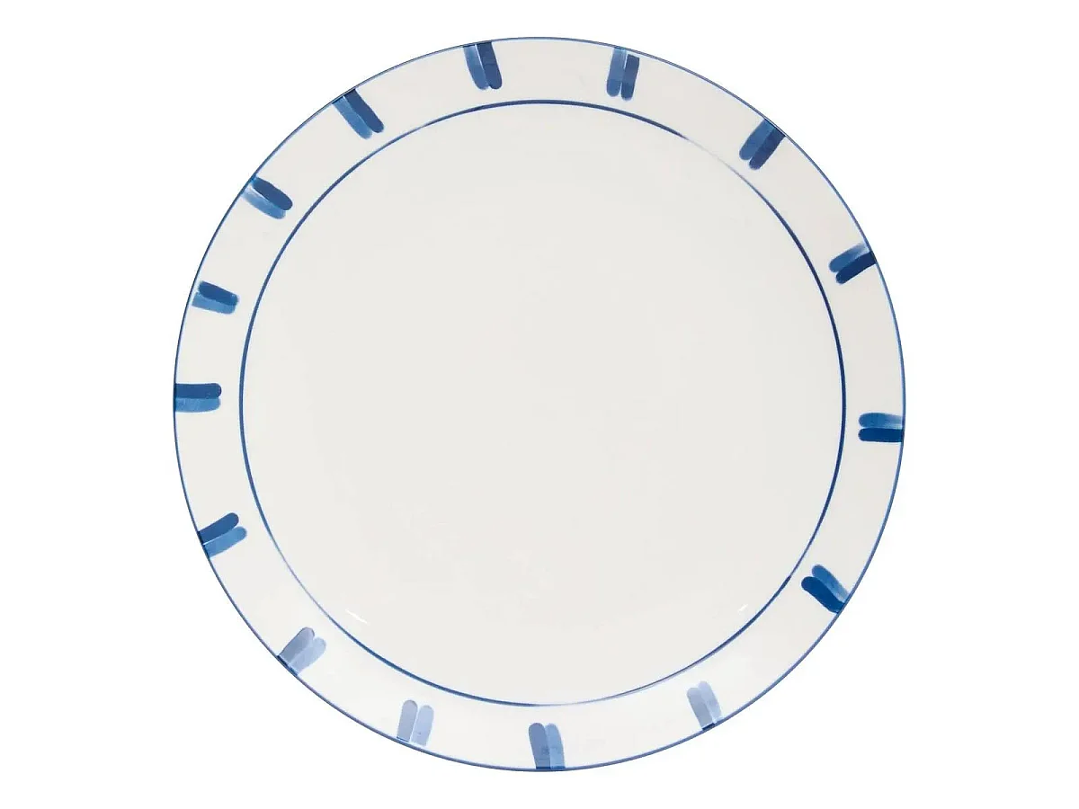 Lot de 6 Assiettes Plates "Océania" 27cm Bleu