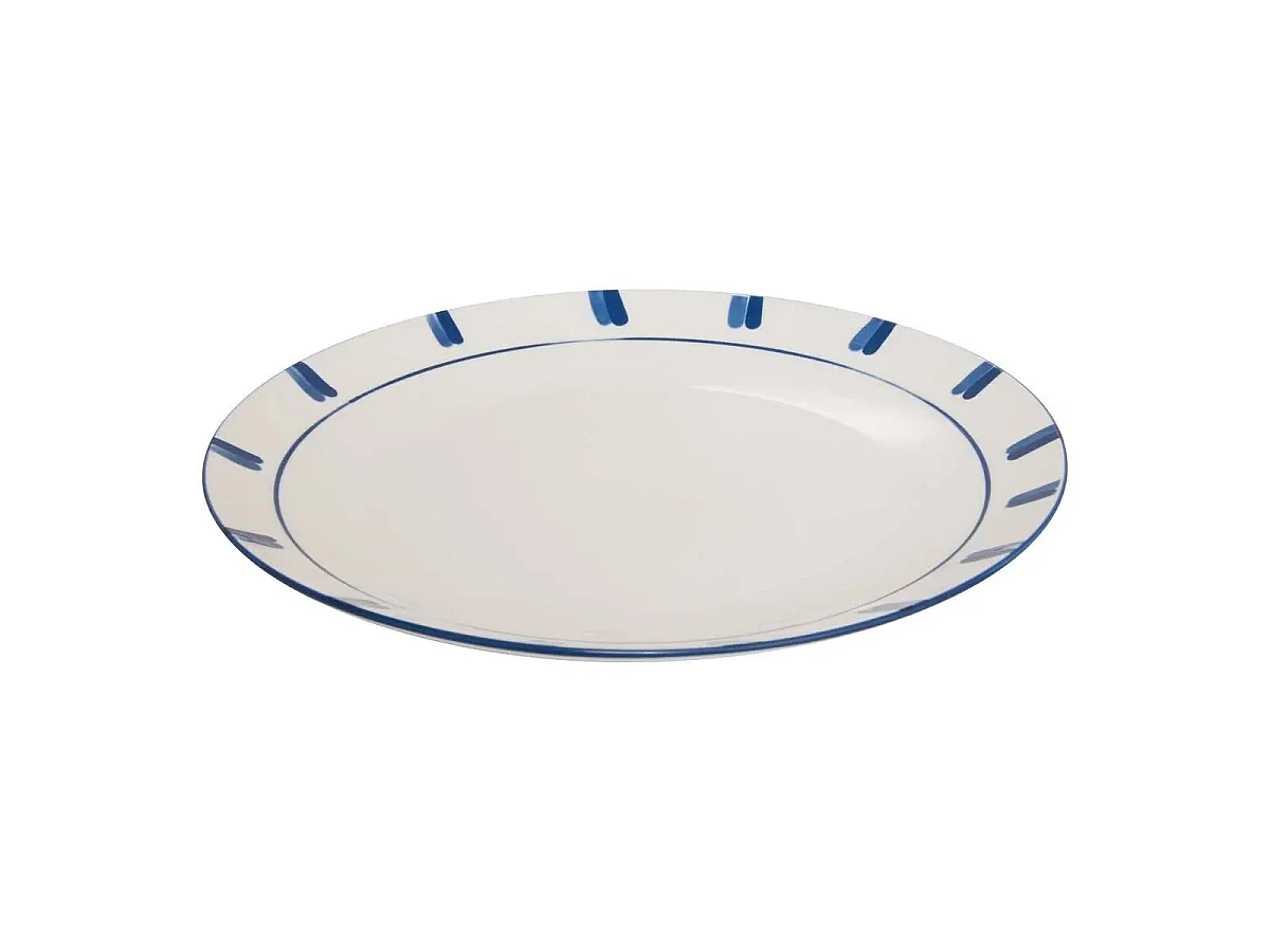 Lot de 6 Assiettes Plates "Océania" 27cm Bleu