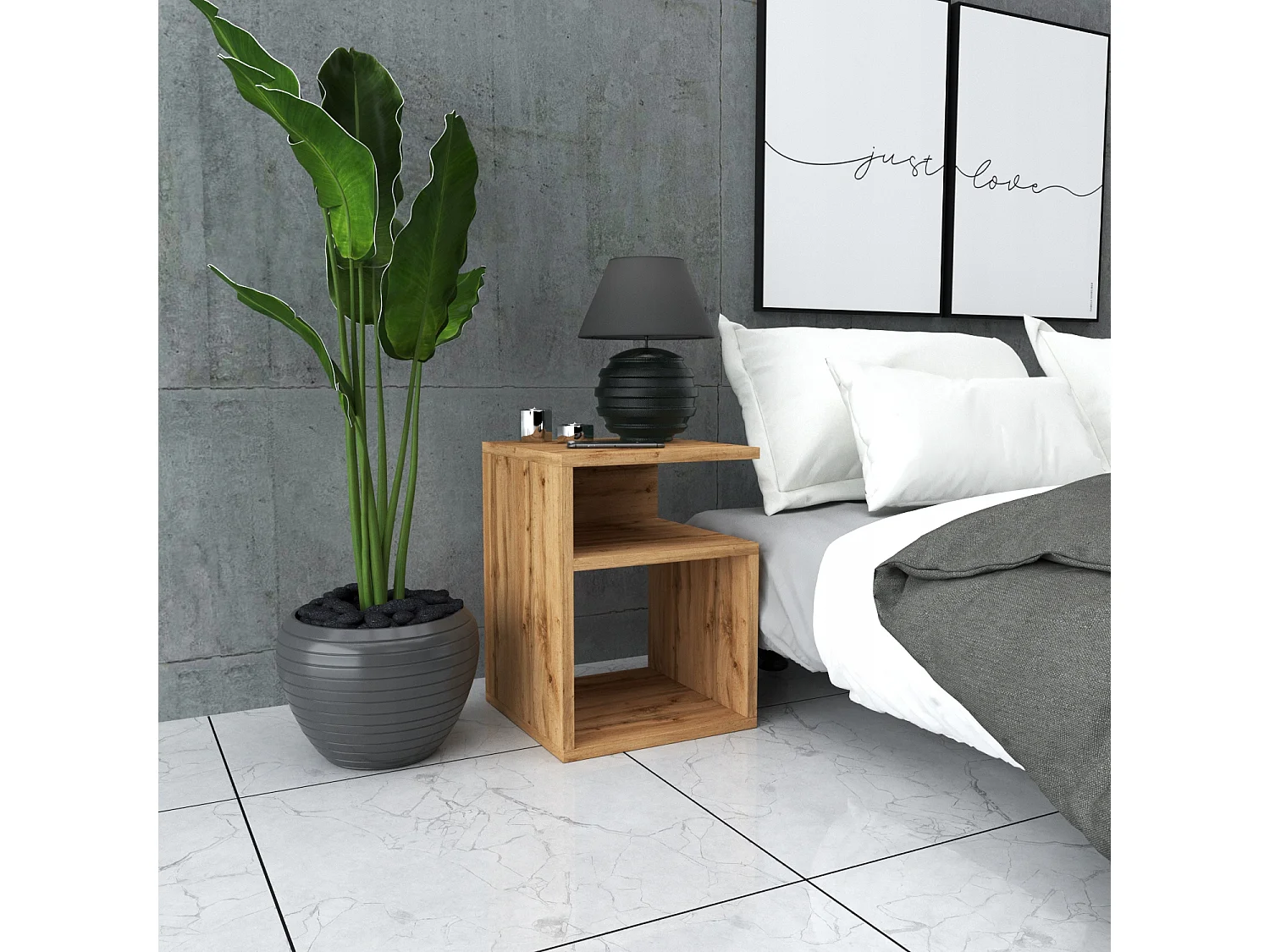Szafka Nocna Stiv-Meble 32cm Stolik Dąb Wotan 32x30x41 cm 1szt.