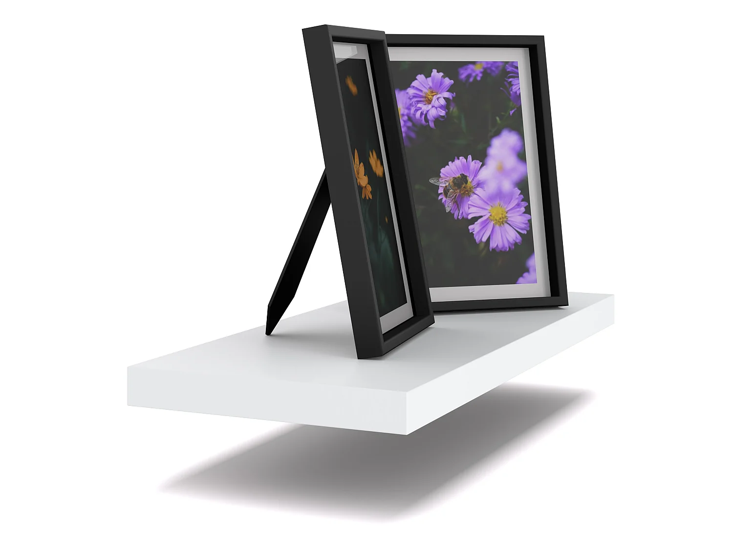 Półka Wisząca Stiv-Meble Połka Ścienna Biała Na Książki Zdjęcia 40x15x1,8 CM 1 szt.