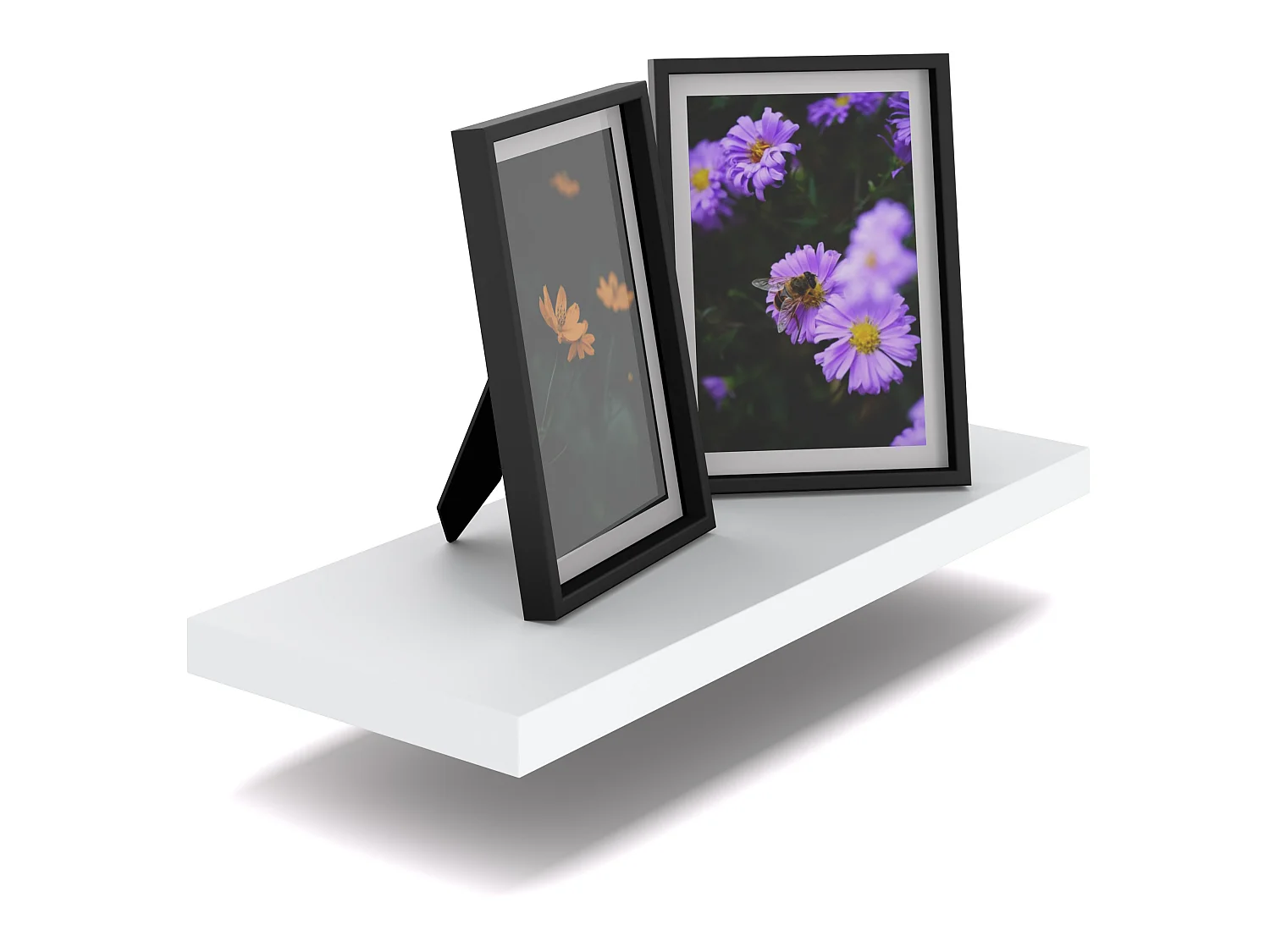 Półka Wisząca Stiv-Meble Połka Ścienna Biała Na Książki Zdjęcia 40x15x1,8 CM 1 szt.