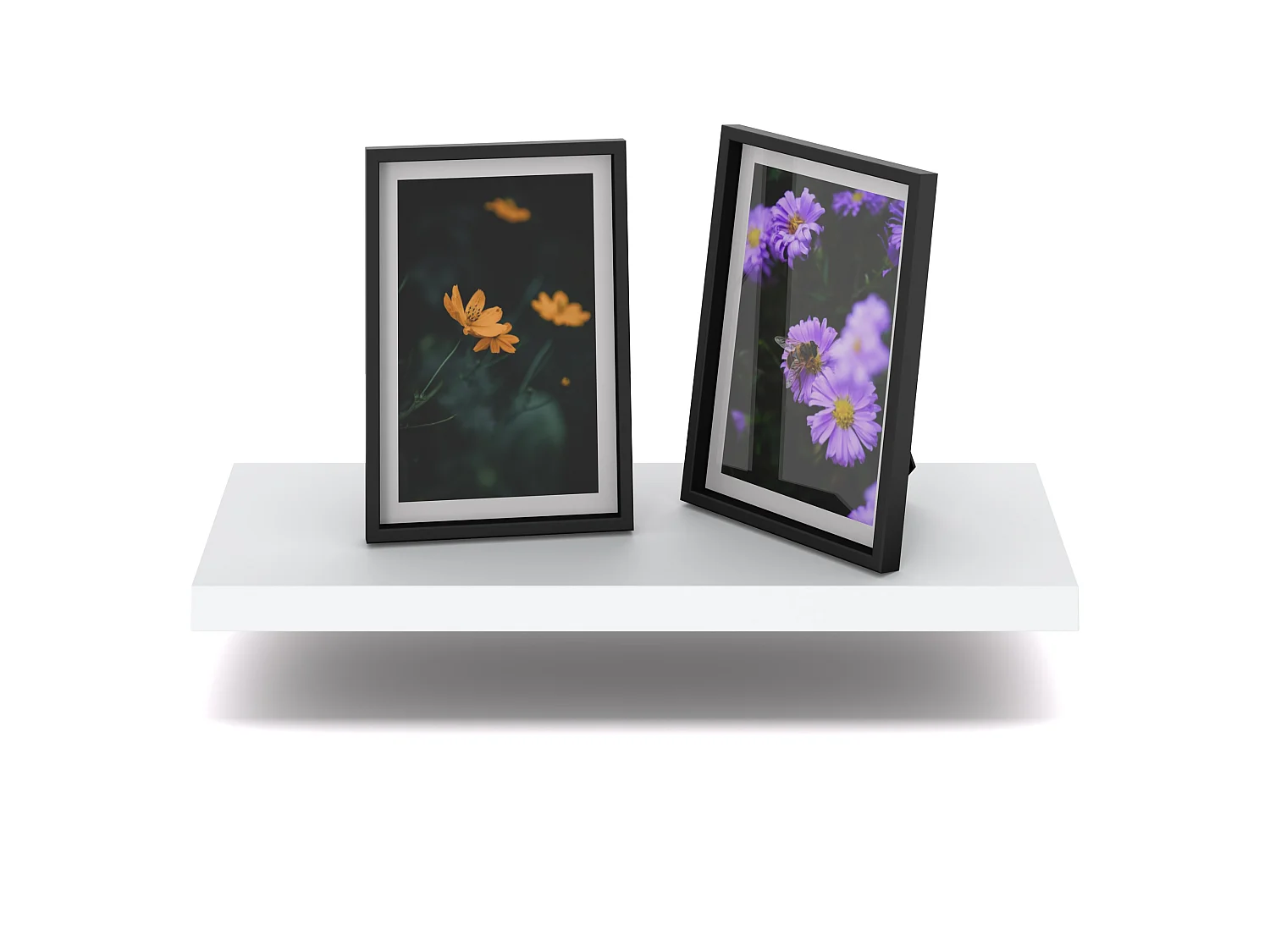 Półka Wisząca Stiv-Meble Połka Ścienna Biała Na Książki Zdjęcia 40x15x1,8 CM 1 szt.
