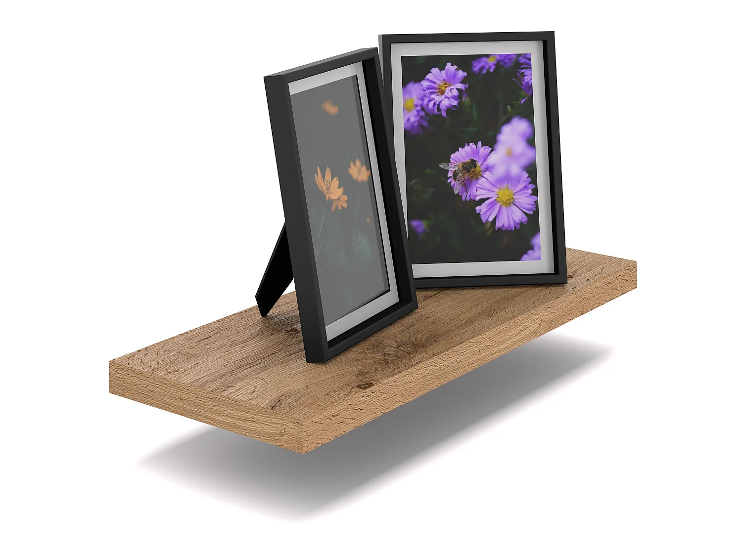 Półka Wisząca Stiv-Meble Połka Ścienna Dąb Wotan Na Książki Zdjęcia 40x15x1,8 CM 1 szt.