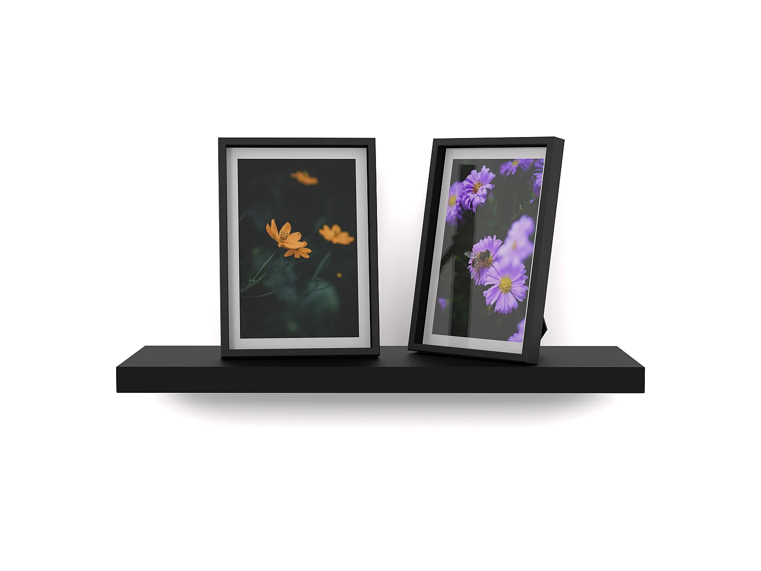 Półka Wisząca Stiv-Meble Połka Ścienna Czarny Mat Na Książki Zdjęcia 40x15x1,8 CM 1 szt.