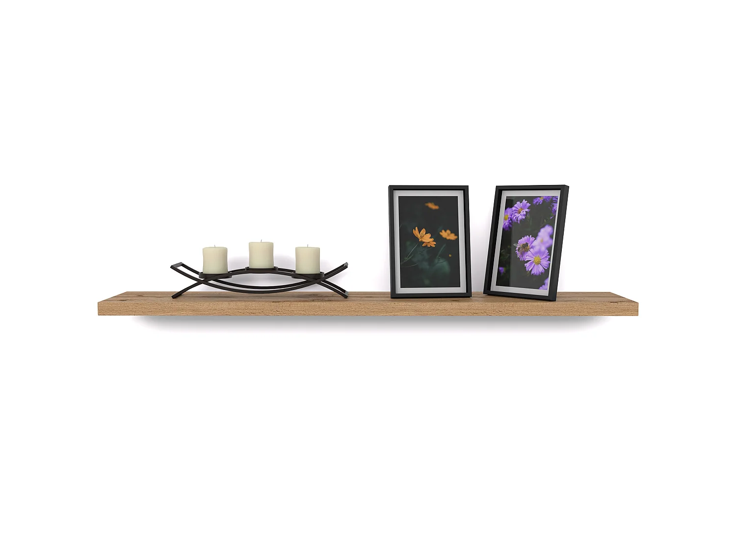 Półka Wisząca Stiv-Meble Połka Ścienna 80 CM Dąb Wotan Na Książki Zdjęcia 80x15x1,8 CM 1 szt.