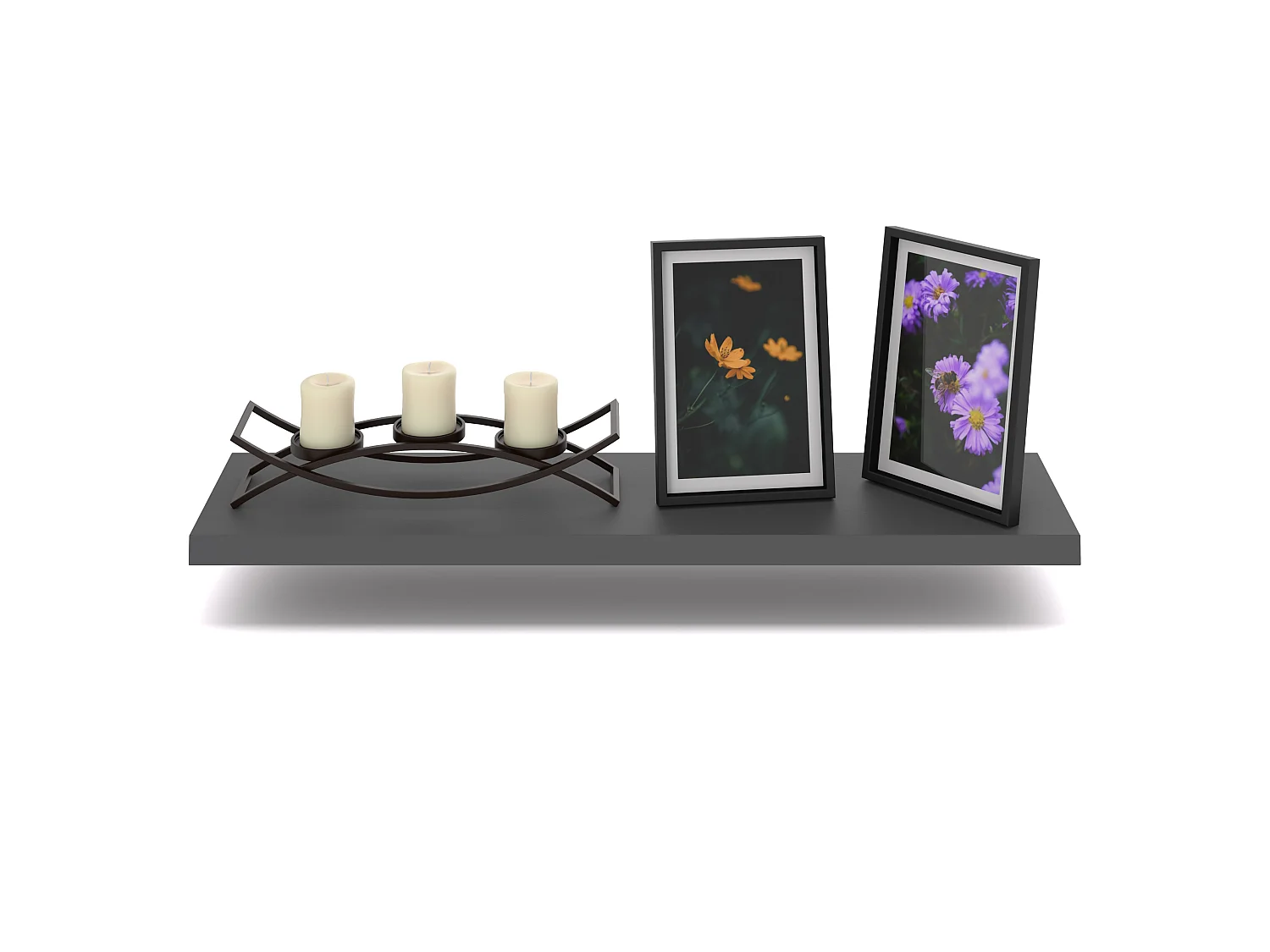 Półka Wisząca Stiv-Meble Połka Ścienna 60 CM Szary Mat Na Książki Zdjęcia 60x15x1,8 CM 1 szt.