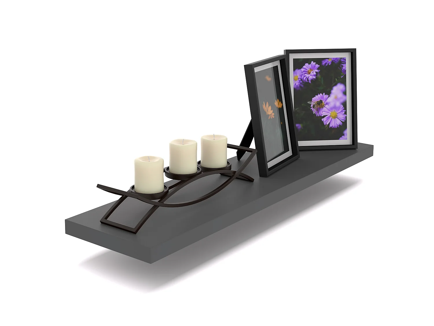 Półka Wisząca Stiv-Meble Połka Ścienna 60 CM Szary Mat Na Książki Zdjęcia 60x15x1,8 CM 1 szt.