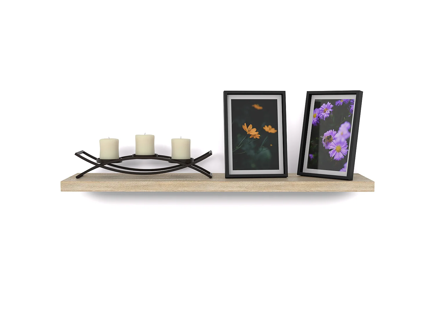 Półka Wisząca Stiv-Meble Połka Ścienna 60 CM Dąb Sonoma Na Książki Zdjęcia 60x15x1,8 CM 1 szt.