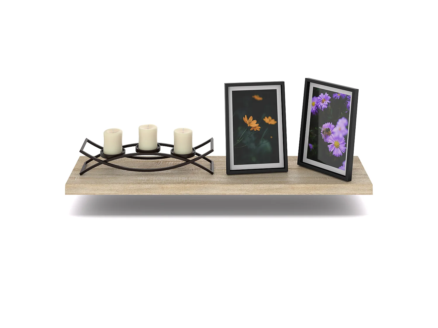 Półka Wisząca Stiv-Meble Połka Ścienna 60 CM Dąb Sonoma Na Książki Zdjęcia 60x15x1,8 CM 1 szt.