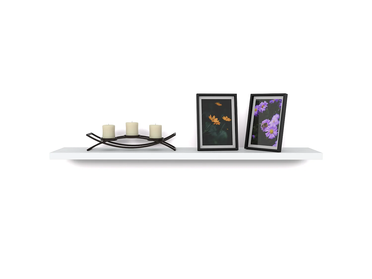 Półka Wisząca Stiv-Meble Połka Ścienna 80 CM Biały Mat Na Książki Zdjęcia 80x15x1,8 CM 1 szt.