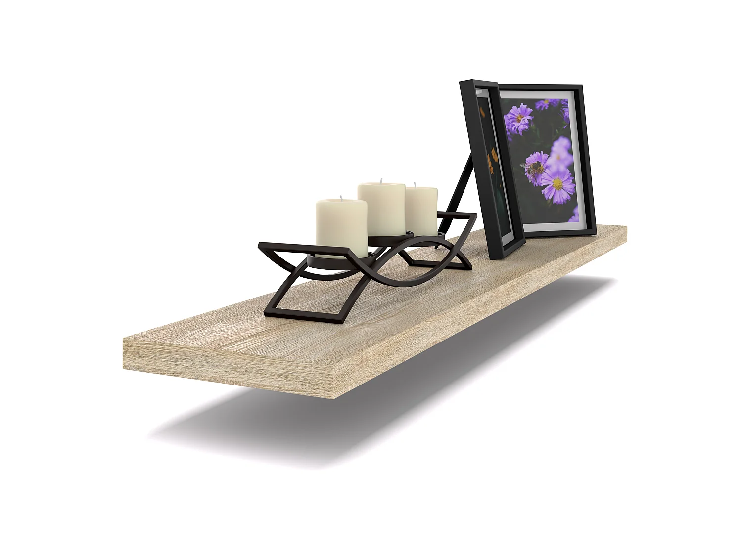 Półka Wisząca Stiv-Meble Połka Ścienna 80 CM Dąb Sonoma Na Książki Zdjęcia 80x15x1,8 CM 1 szt.