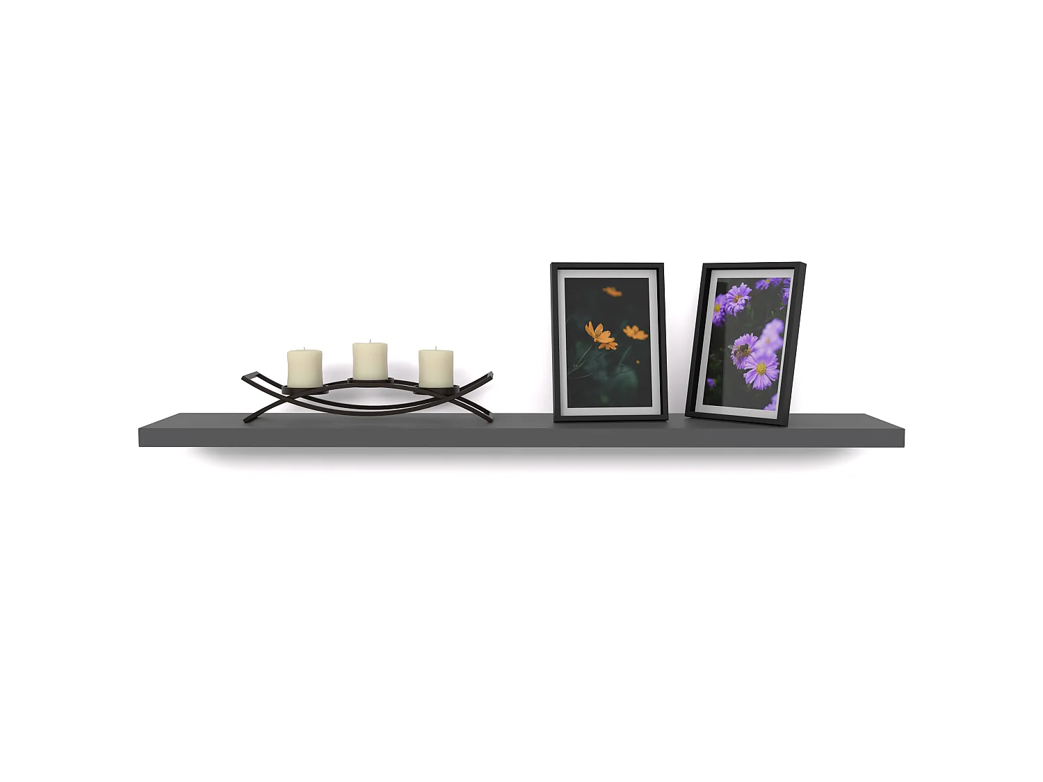 Półka Wisząca Stiv-Meble Połka Ścienna 80 CM Szary Mat Na Książki Zdjęcia 80x15x1,8 CM 1 szt.