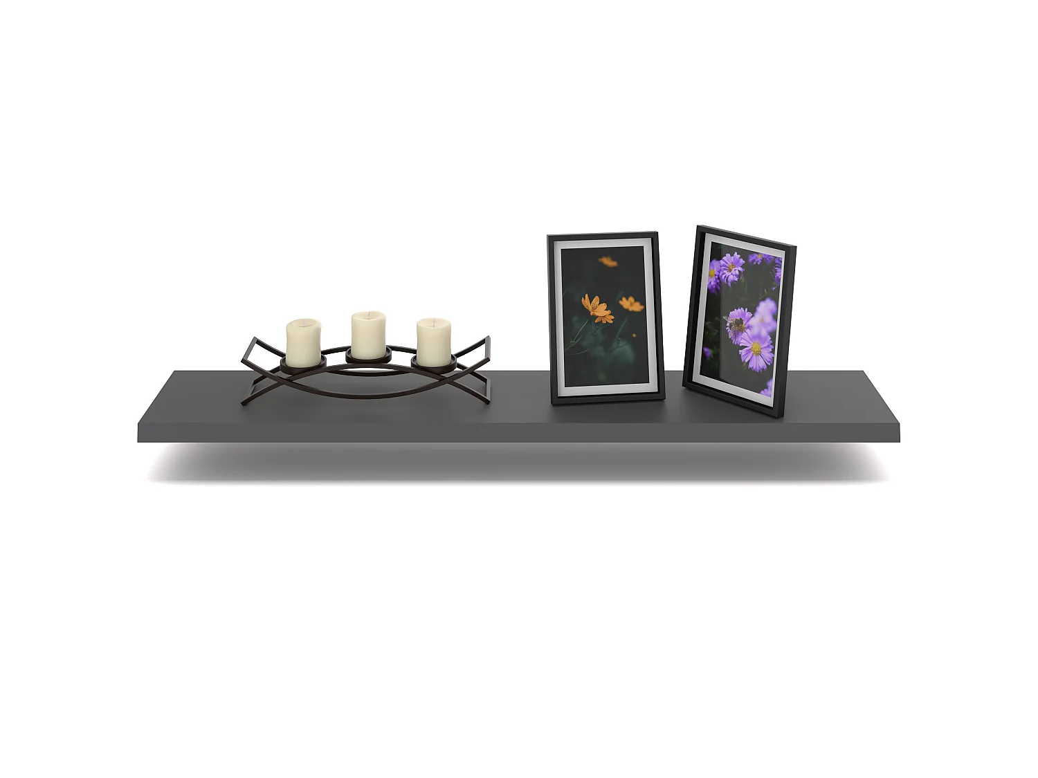 Półka Wisząca Stiv-Meble Połka Ścienna 80 CM Szary Mat Na Książki Zdjęcia 80x15x1,8 CM 1 szt.