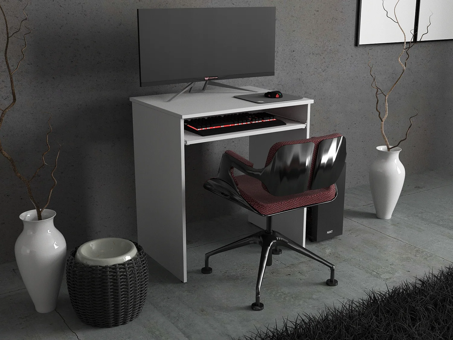 Biurko Małe Stiv-Meble Biurko Szkolne HIT 68cm Biały Mat 68x51x74 cm 1 szt.