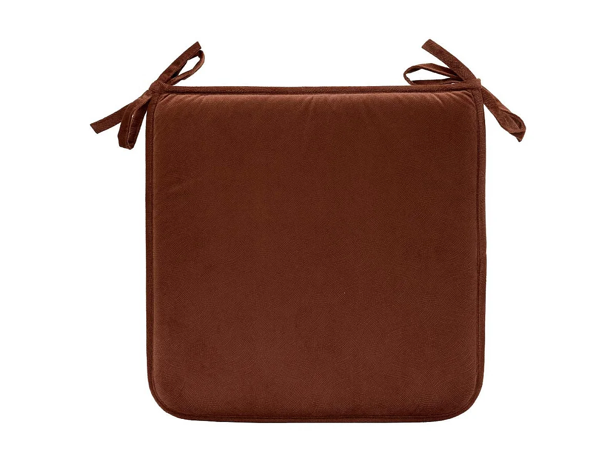 Galette de Chaise Uni "Lilou" 38x38cm Marron Tonka