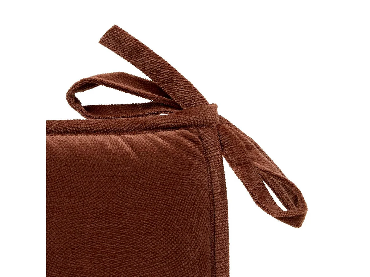 Galette de Chaise Uni "Lilou" 38x38cm Marron Tonka