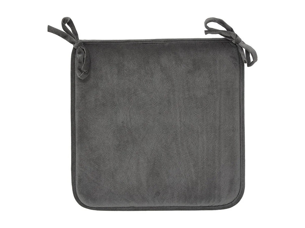 Galette de Chaise Uni "Lilou" 38x38cm Gris Foncé