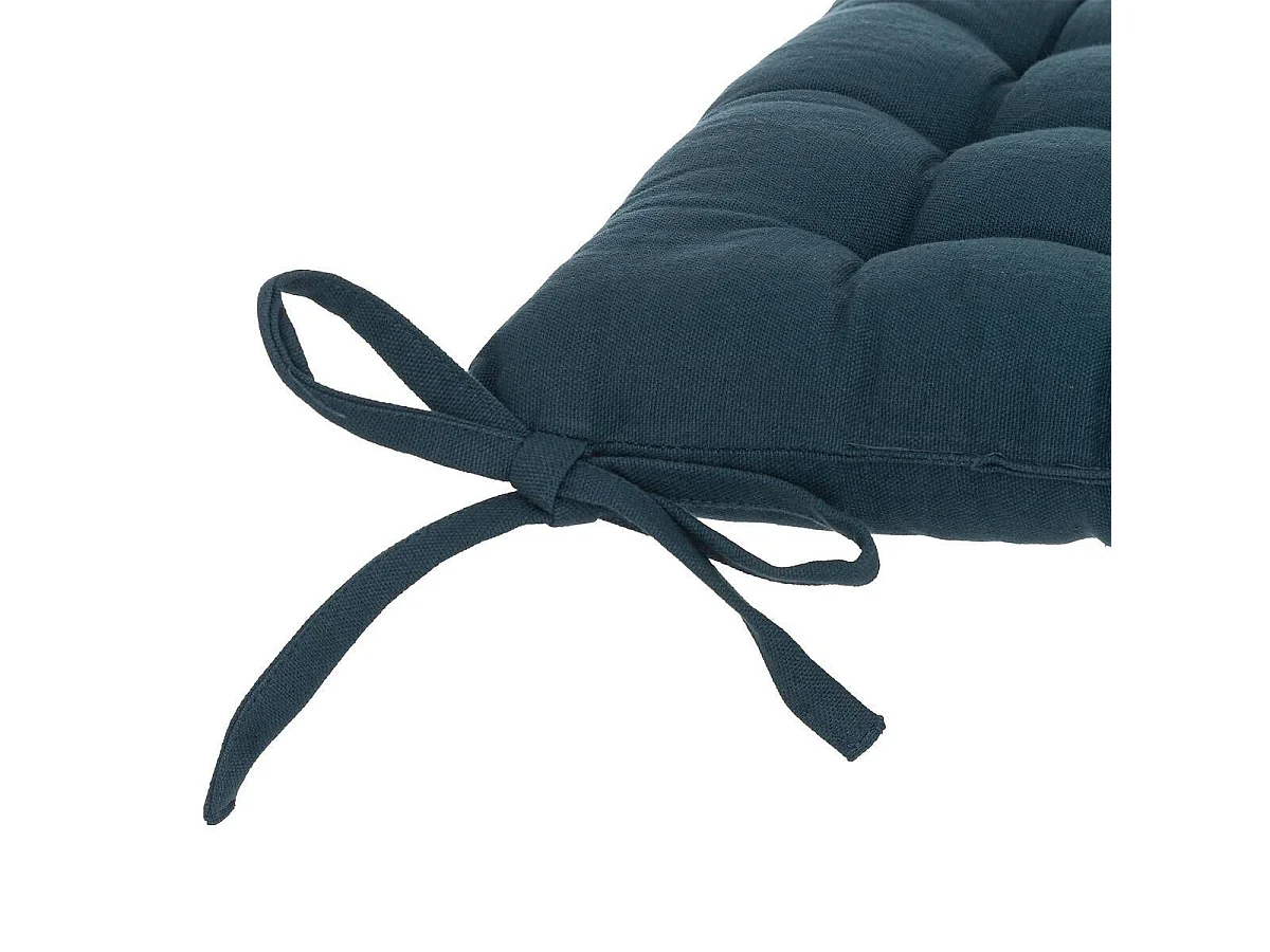 Galette de Chaise "Loria" 38x38cm Bleu Égéen
