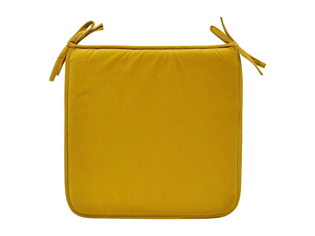 Galette de Chaise Uni "Lilou" 38x38cm Ocre