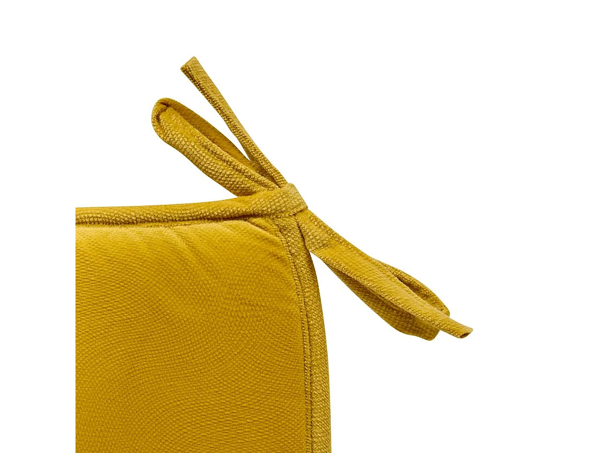 Galette de Chaise Uni "Lilou" 38x38cm Ocre