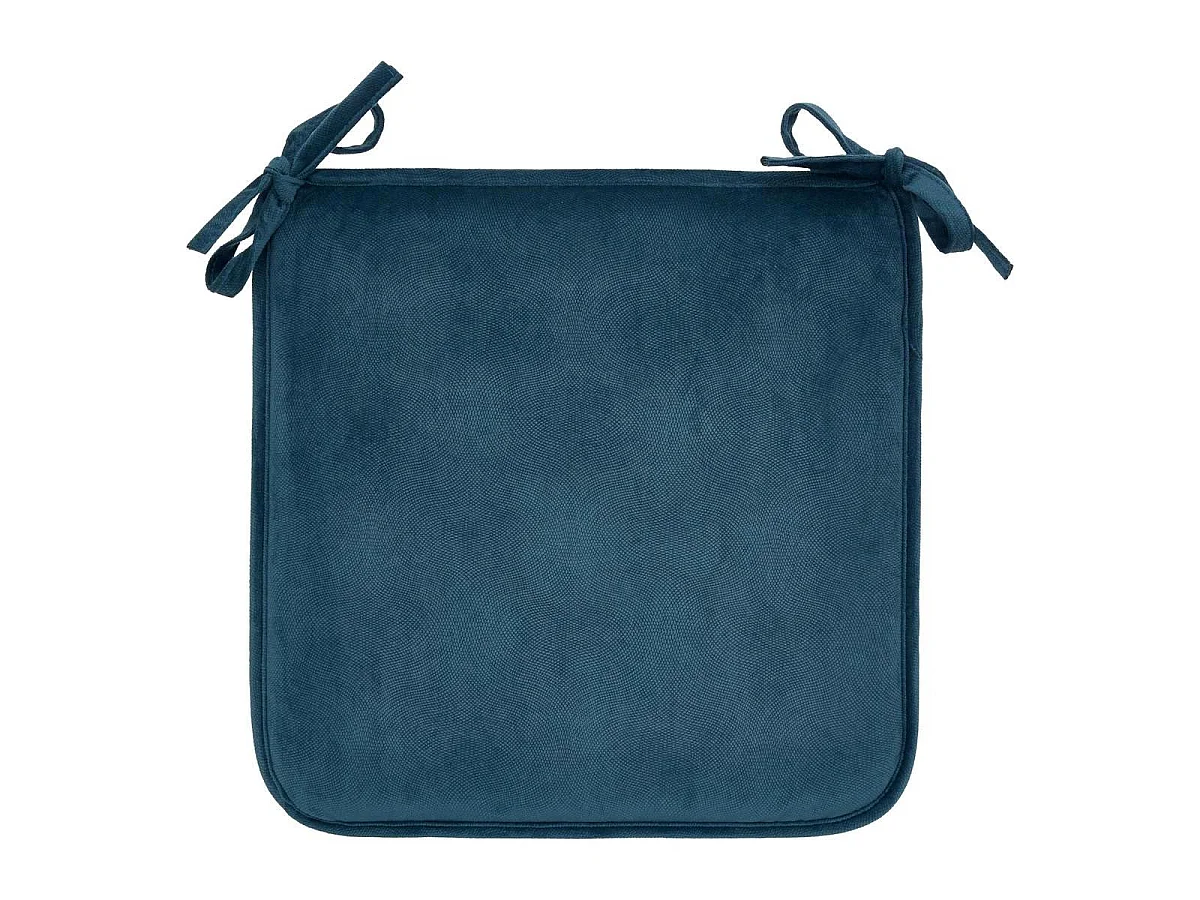 Galette de Chaise Uni "Lilou" 38x38cm Bleu Égéen