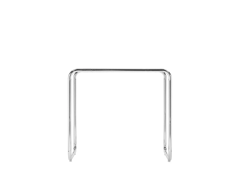 Rika - Table d'appoint en verre pieds chrome - Verre ambré