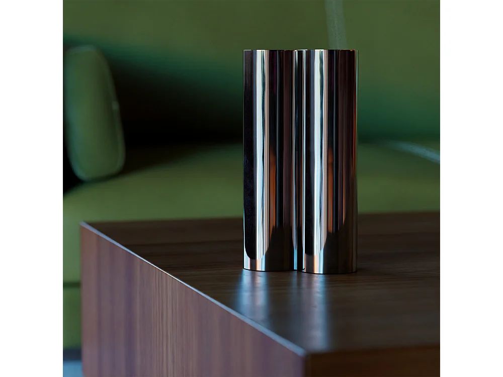 Flower - Vase en métal - Chrome