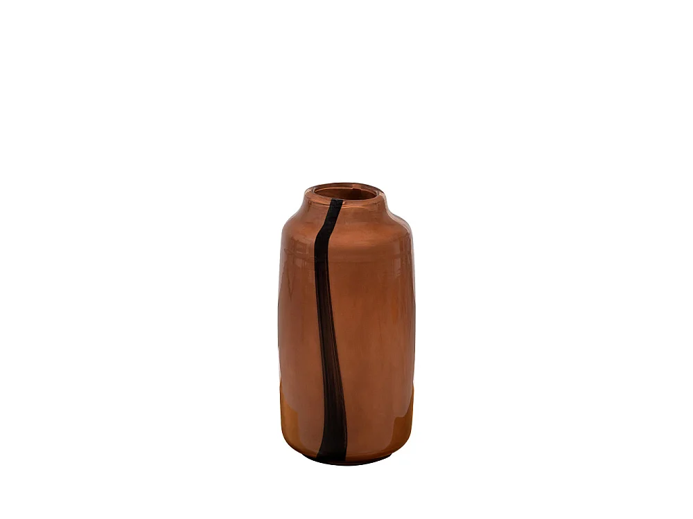 Selena - Vase en verre ø18cm - Marron