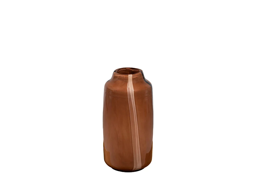 Selena - Vase en verre ø18cm - Marron