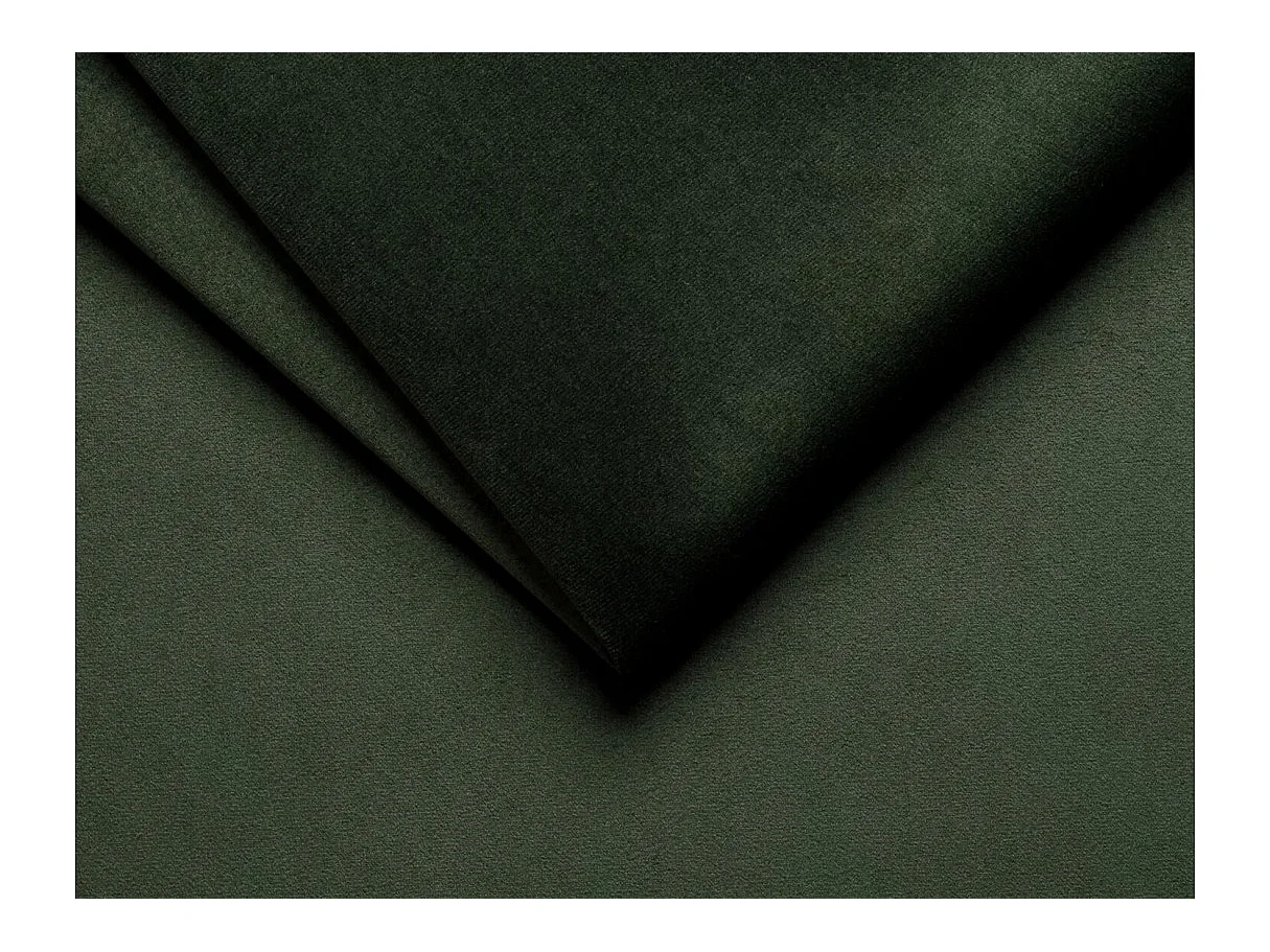 Canapé d'angle droit 3 places en velours vert MILOE
