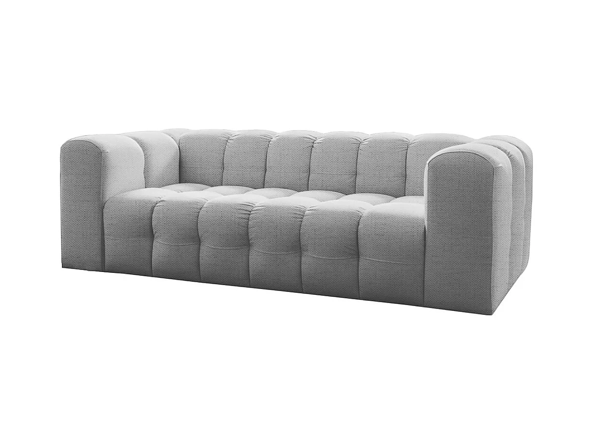 Canapé 3 places en tissu gris clair MILOE